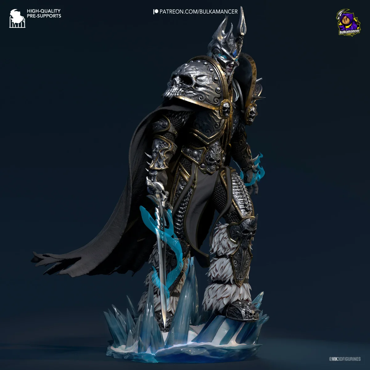 Arthas | Fan Art | 3D Printed Resin Model Garage Kit | *Un-Painted* | Bulkamancer 3