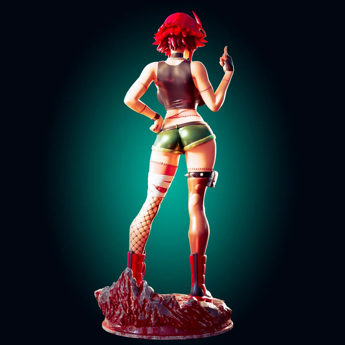 Zombie Girl | Fan Art | 3D Printed Resin Model Garage Kit | *Un-Painted* | Officer Rhu 3