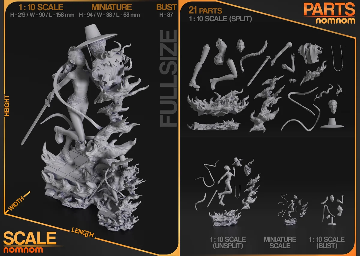Rumi | Fan Art | 3D Printed Resin Model Garage Kit | *Un-Painted* | Nomnom 7
