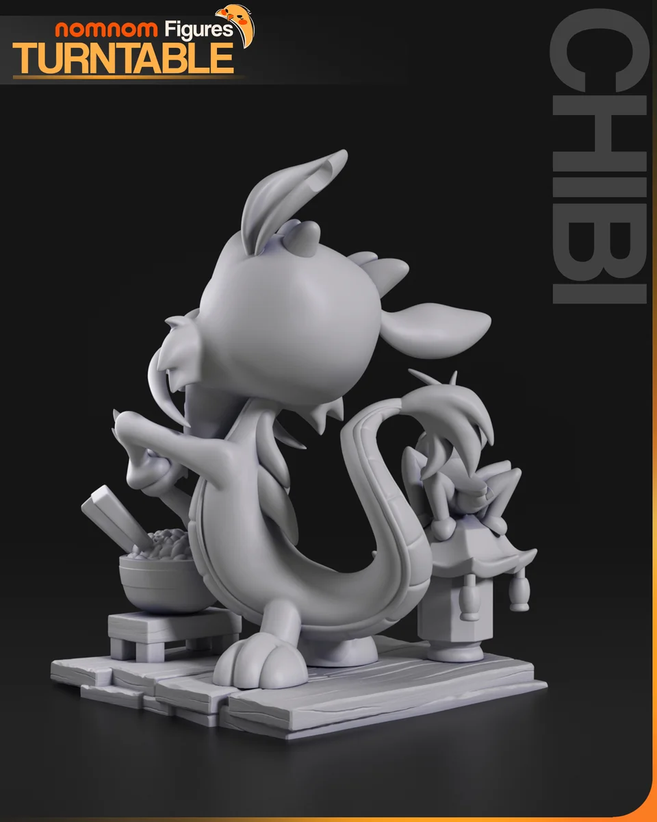 Chibi Mushu | Fan Art | 3D Printed Resin Model Garage Kit | *Un-Painted* | Nomnom 4
