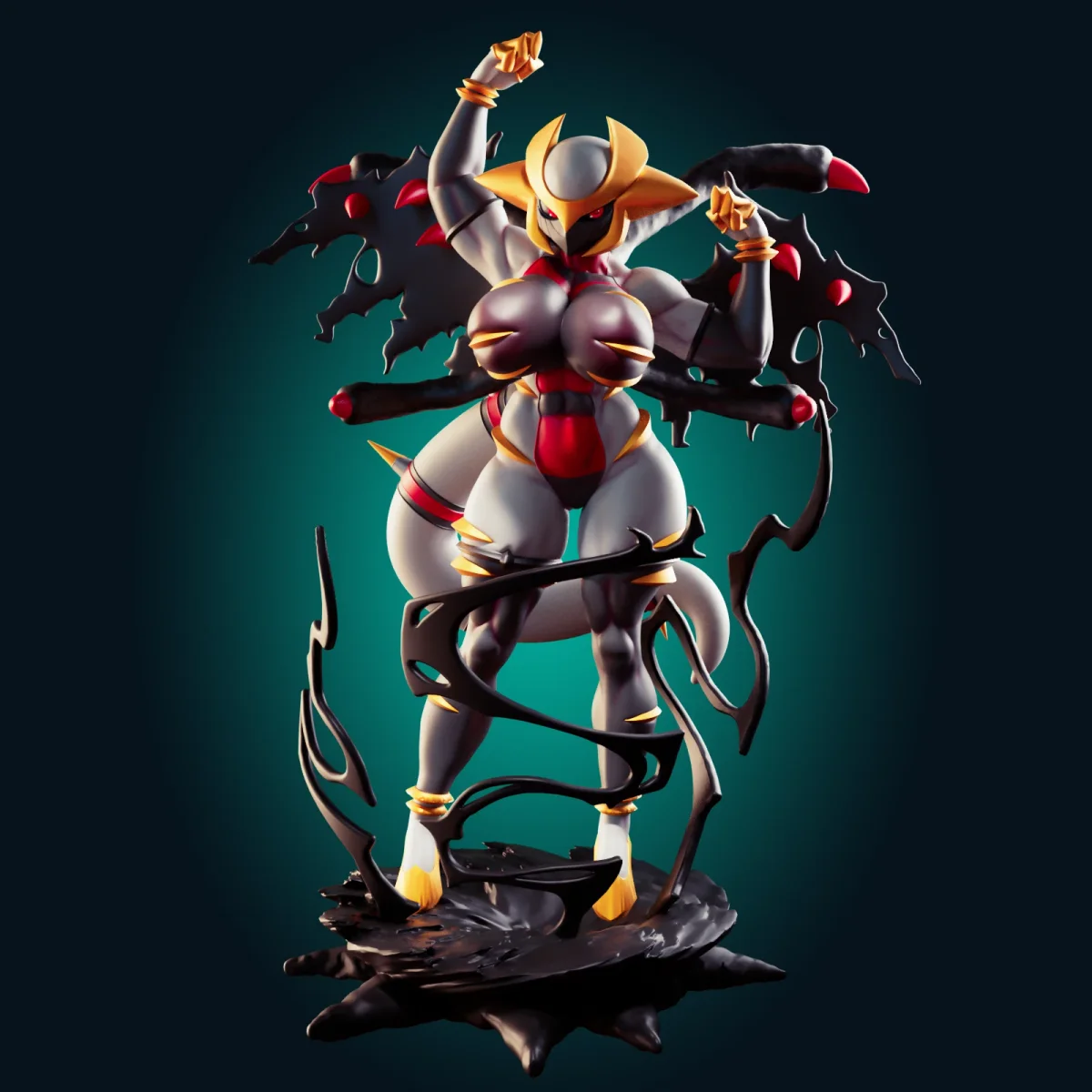 Giratina | Fan Art | 3D Printed Resin Model Garage Kit | *Un-Painted* | Officer Rhu