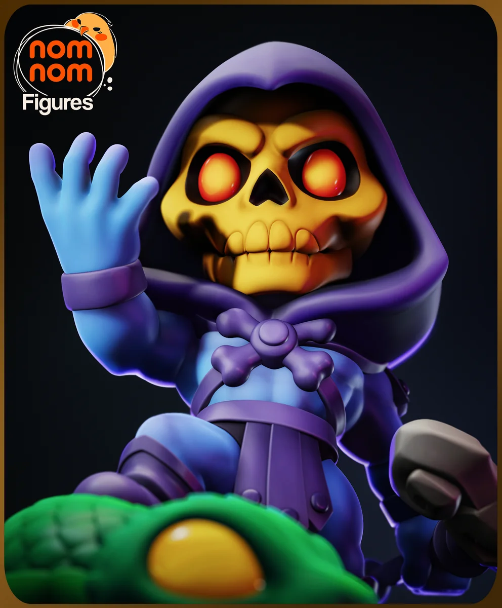 Chibi Skeletor | Fan Art | 3D Printed Resin Model Garage Kit | *Un-Painted* | Nomnom 5