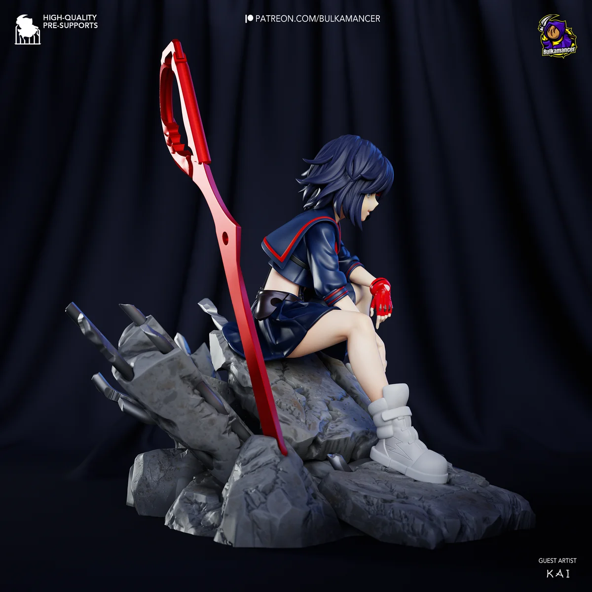 Ryuko Matoi | Fan Art | 3D Printed Resin Model Garage Kit | *Un-Painted* | Bulkamancer 4