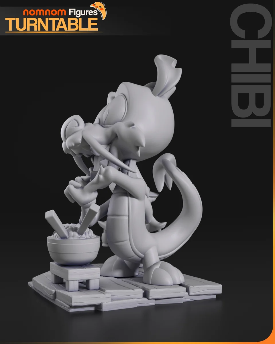 Chibi Mushu | Fan Art | 3D Printed Resin Model Garage Kit | *Un-Painted* | Nomnom 7