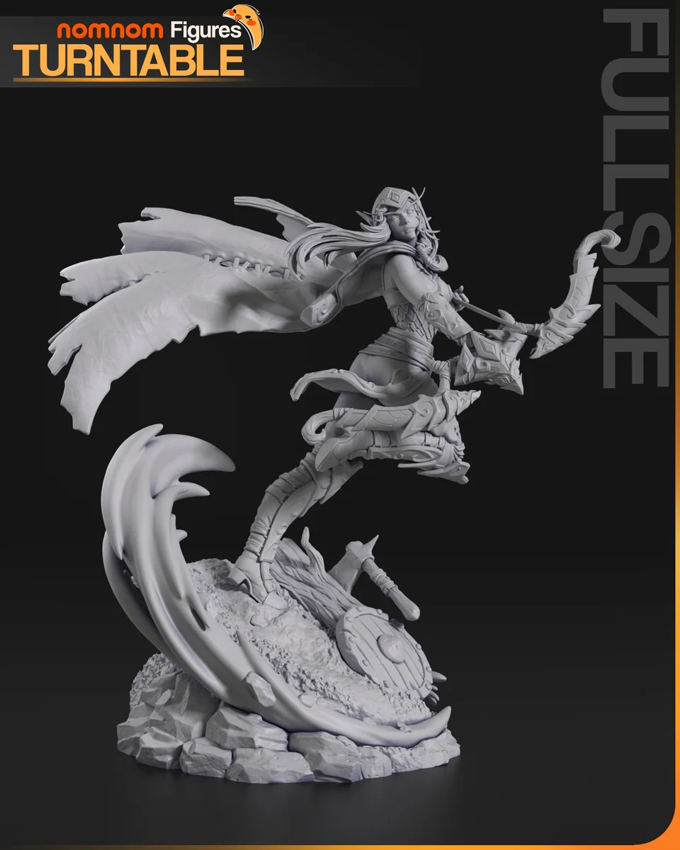 Alleria Windrunner | Fan Art | 3D Printed Resin Model Garage Kit | *Un-Painted* | Nomnom 8