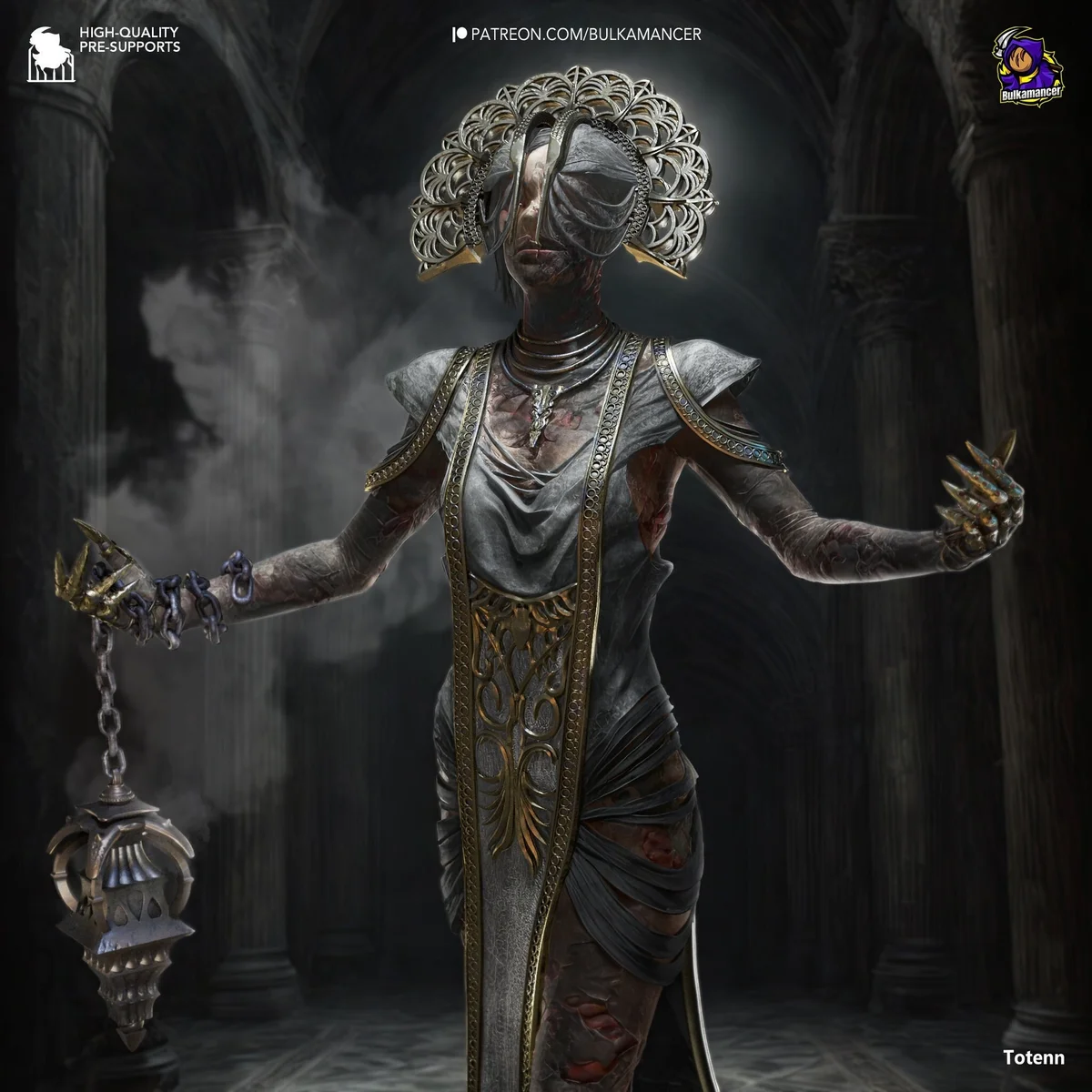 High Priestess | Fan Art | 3D Printed Resin Model Garage Kit | *Un-Painted* | Bulkamancer