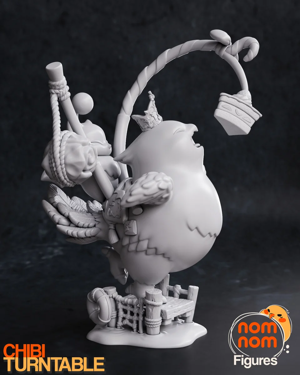Chibi Chocobo | Fan Art | 3D Printed Resin Model Garage Kit | *Un-Painted* | Nomnom 7