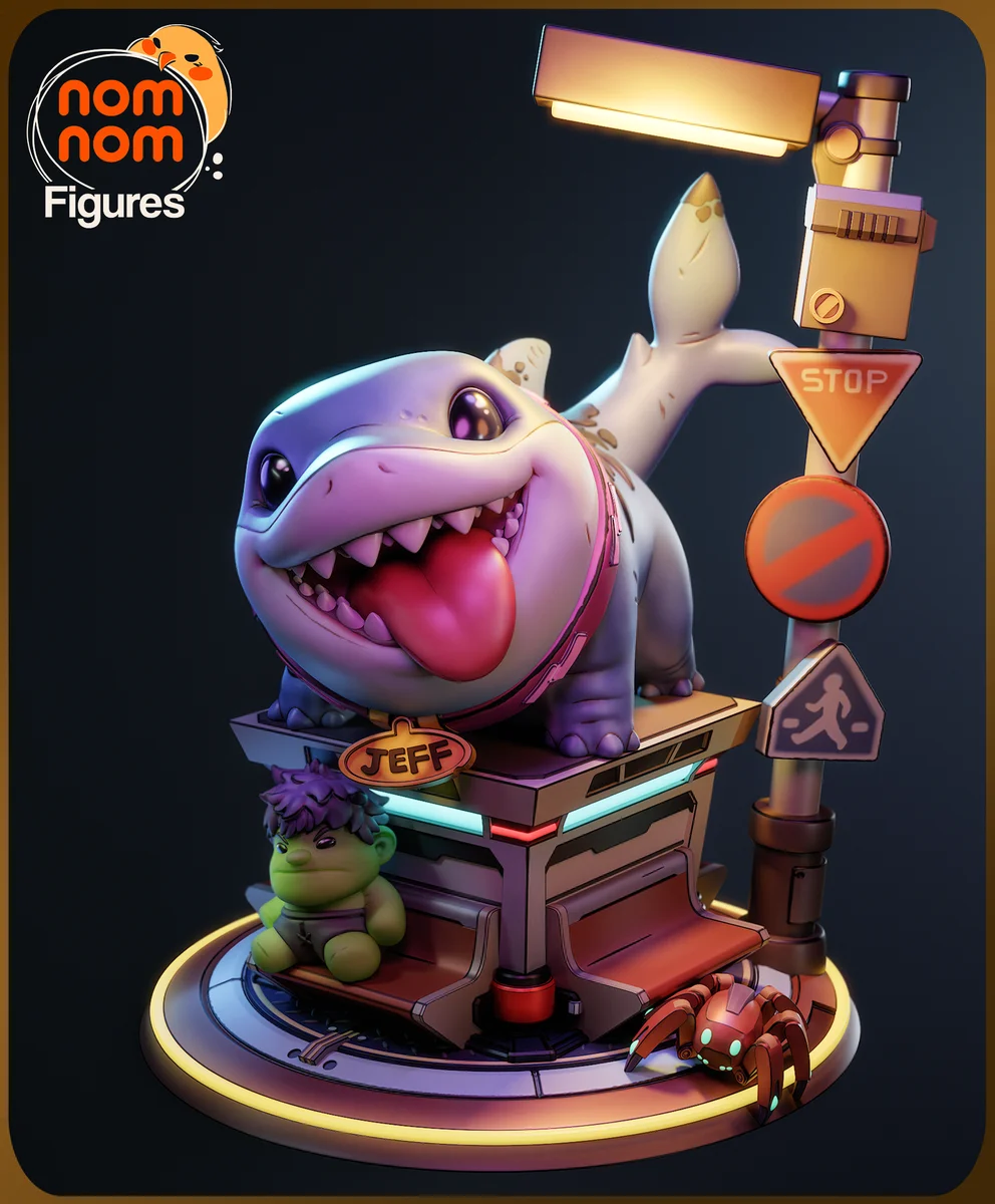 Chibi Jeff | Fan Art | 3D Printed Resin Model Garage Kit | *Un-Painted* | Nomnom 4