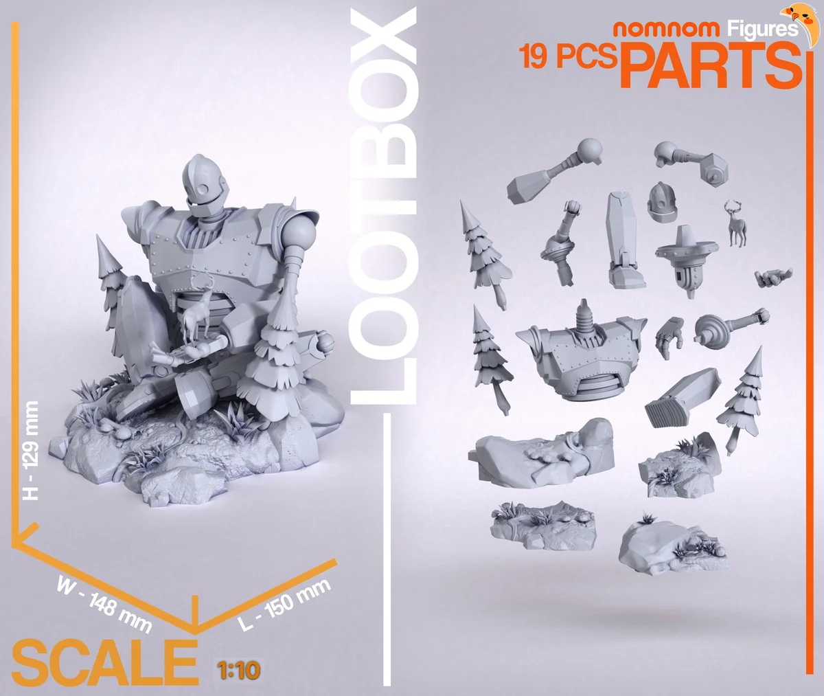 The Iron Giant | Fan Art | 3D Printed Resin Model Garage Kit | *Un-Painted* | Nomnom 3