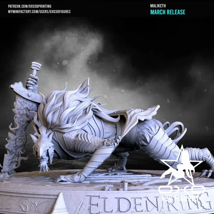 Maliketh | Fan Art | 3D Printed Resin Model Garage Kit | *Un-Painted* | OXO3D 3