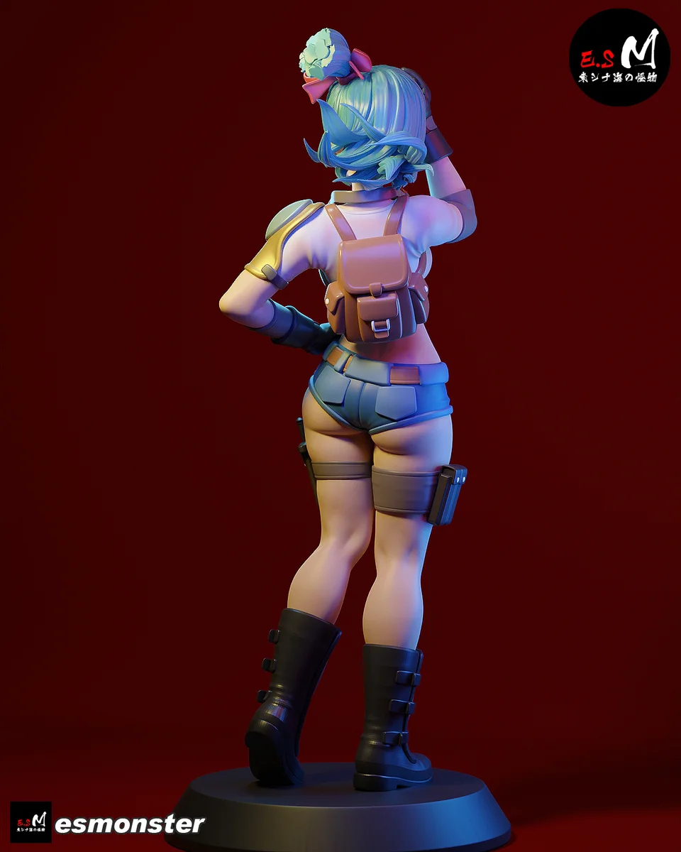 Bulma P2 | Fan Art | 3D Printed Resin Model Garage Kit | *Un-Painted* | ES Monster 3