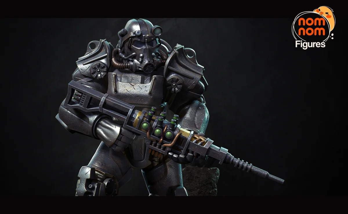 T-60 Power Armor | Fan Art | 3D Printed Resin Model Garage Kit | *Un-Painted* | Nomnom