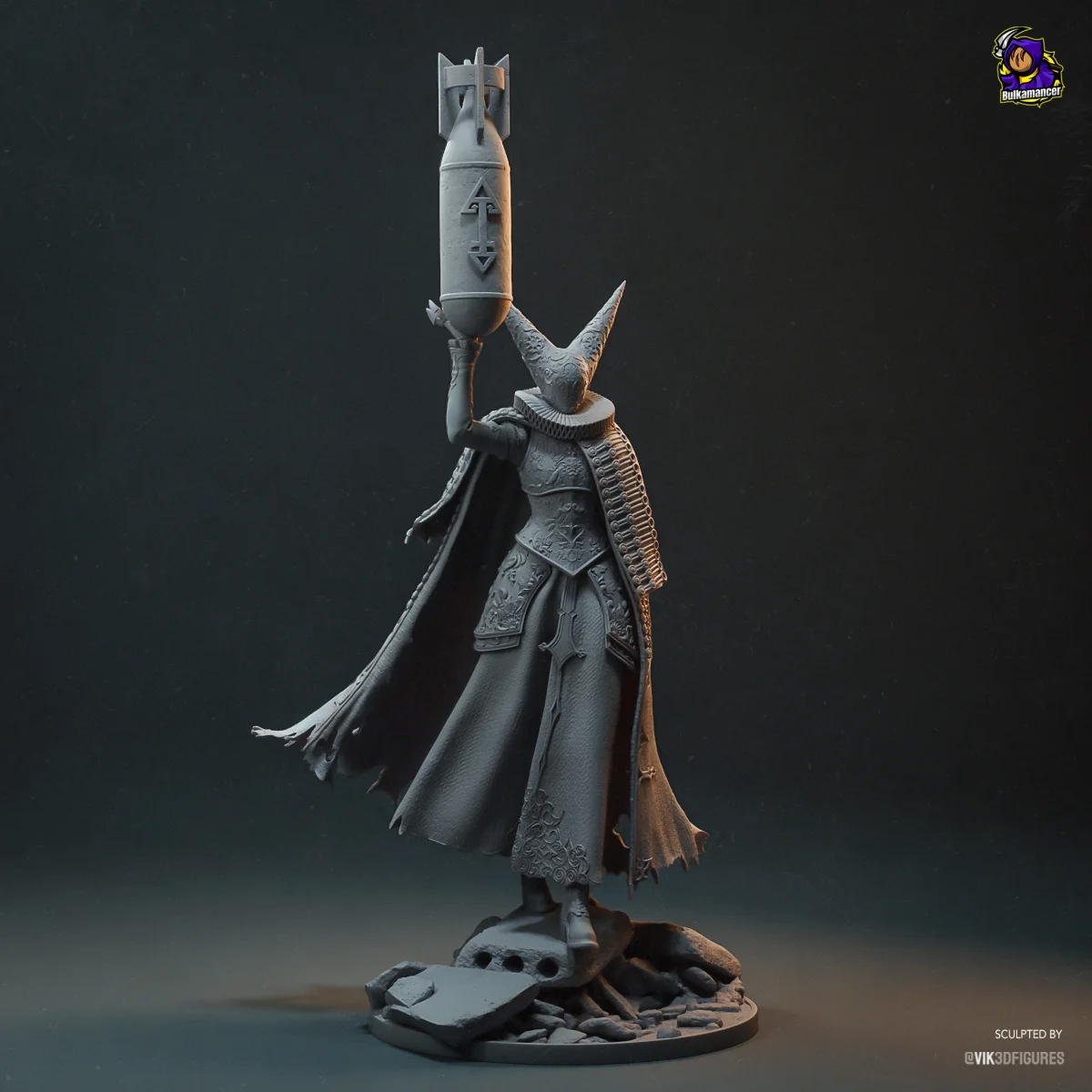 Artillery Witch | Fan Art | 3D Printed Resin Model Garage Kit | *Un-Painted* | Bulkamancer 6