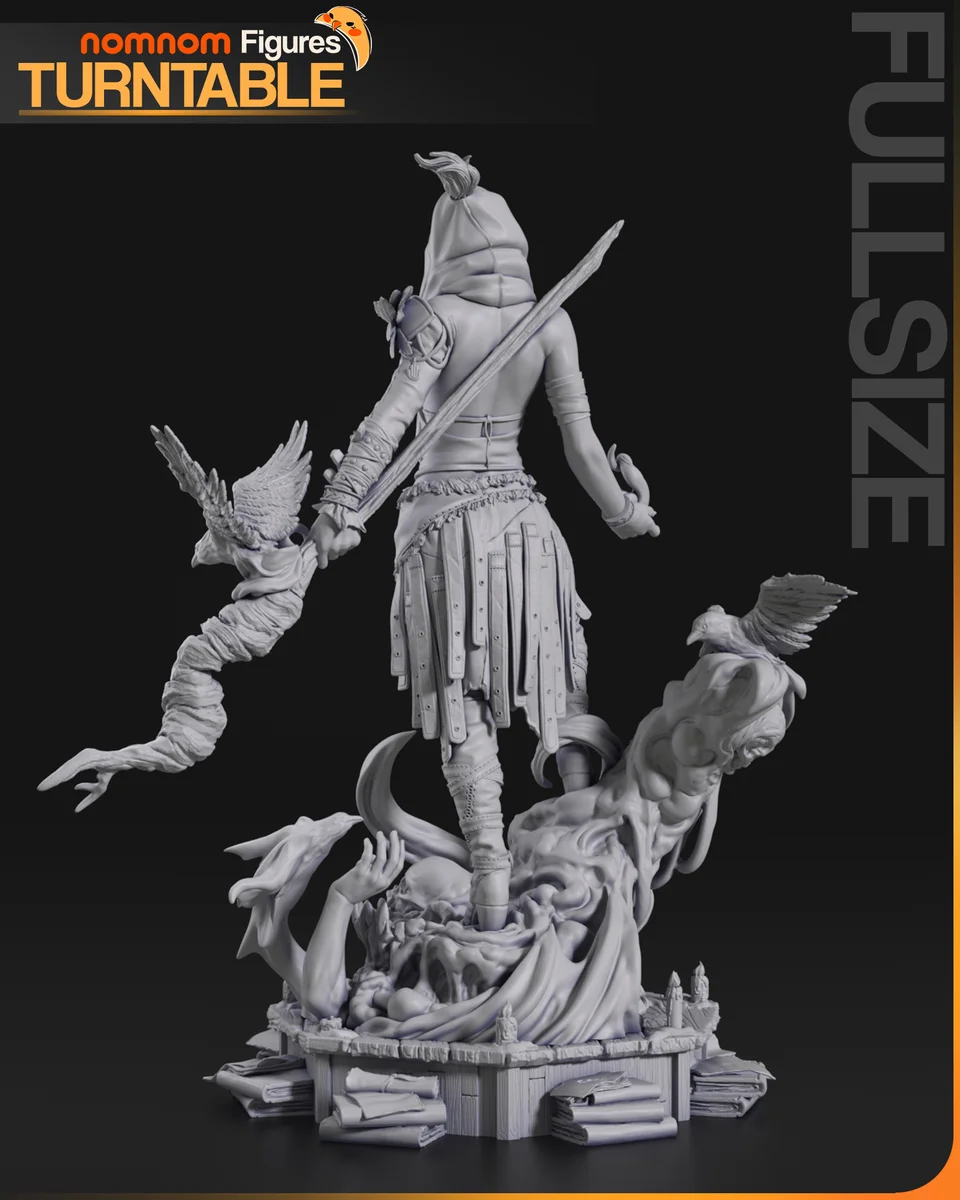 Morrigan | Fan Art | 3D Printed Resin Model Garage Kit | *Un-Painted* | Nomnom 11