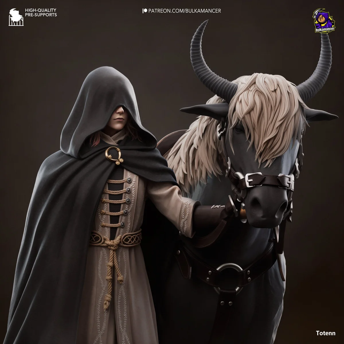Mysterious Traveller | Fan Art | 3D Printed Resin Model Garage Kit | *Un-Painted* | Bulkamancer