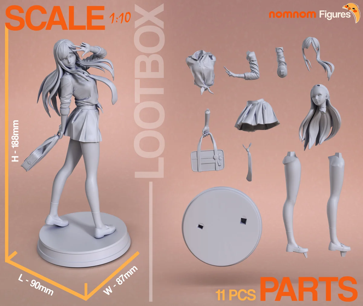 Marin Kitagawa | Fan Art | 3D Printed Resin Model Garage Kit | *Un-Painted* | Nomnom 3