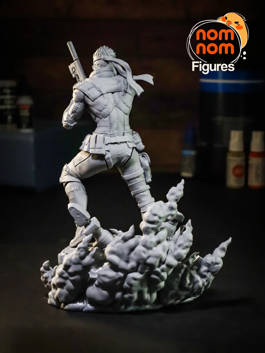 Solid Snake | Fan Art | 3D Printed Resin Model Garage Kit | *Un-Painted* | Nomnom 12