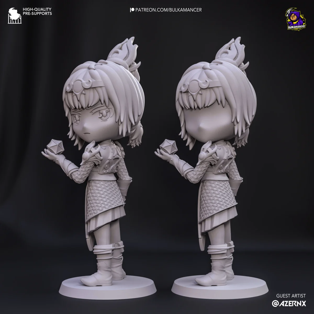 Chibi Shadowheart | Fan Art | 3D Printed Resin Model Garage Kit | *Un-Painted* | Bulkamancer 5
