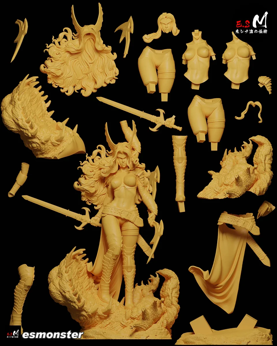 Angela | Fan Art | 3D Printed Resin Model Garage Kit | *Un-Painted* | ES Monster 7
