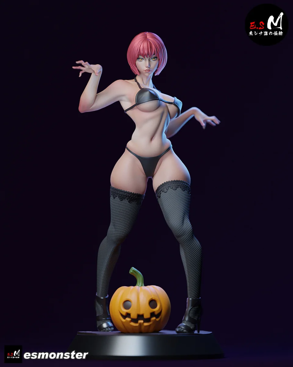 Lady Pumpkin | Fan Art | 3D Printed Resin Model Garage Kit | *Un-Painted* | ES Monster