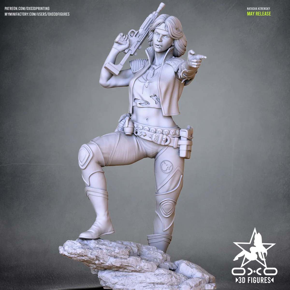 Natasha Kerensky | Fan Art | 3D Printed Resin Model Garage Kit | *Un-Painted* | OXO3D 4