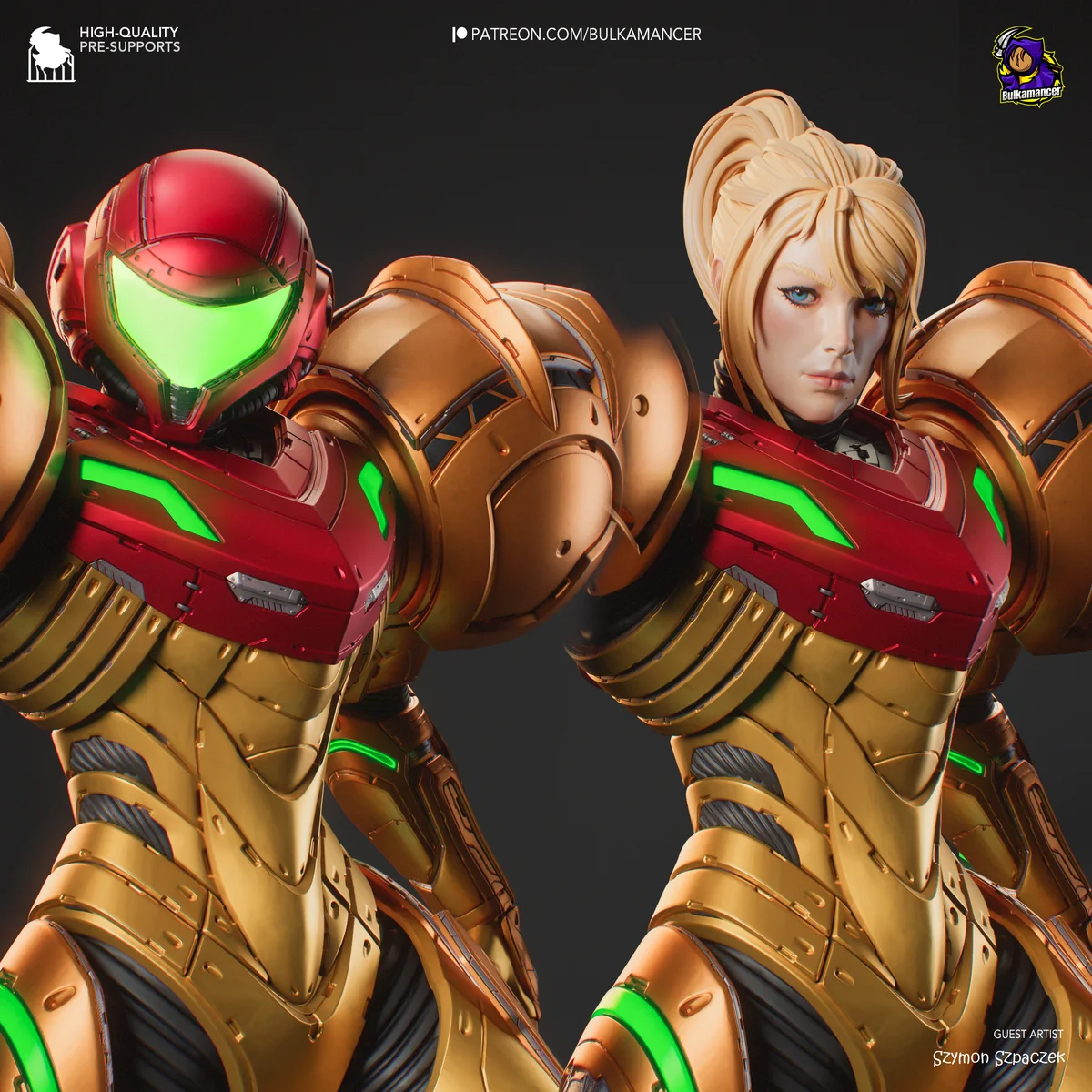 Samus Aran | Fan Art | 3D Printed Resin Model Garage Kit | *Un-Painted* | Bulkamancer 5