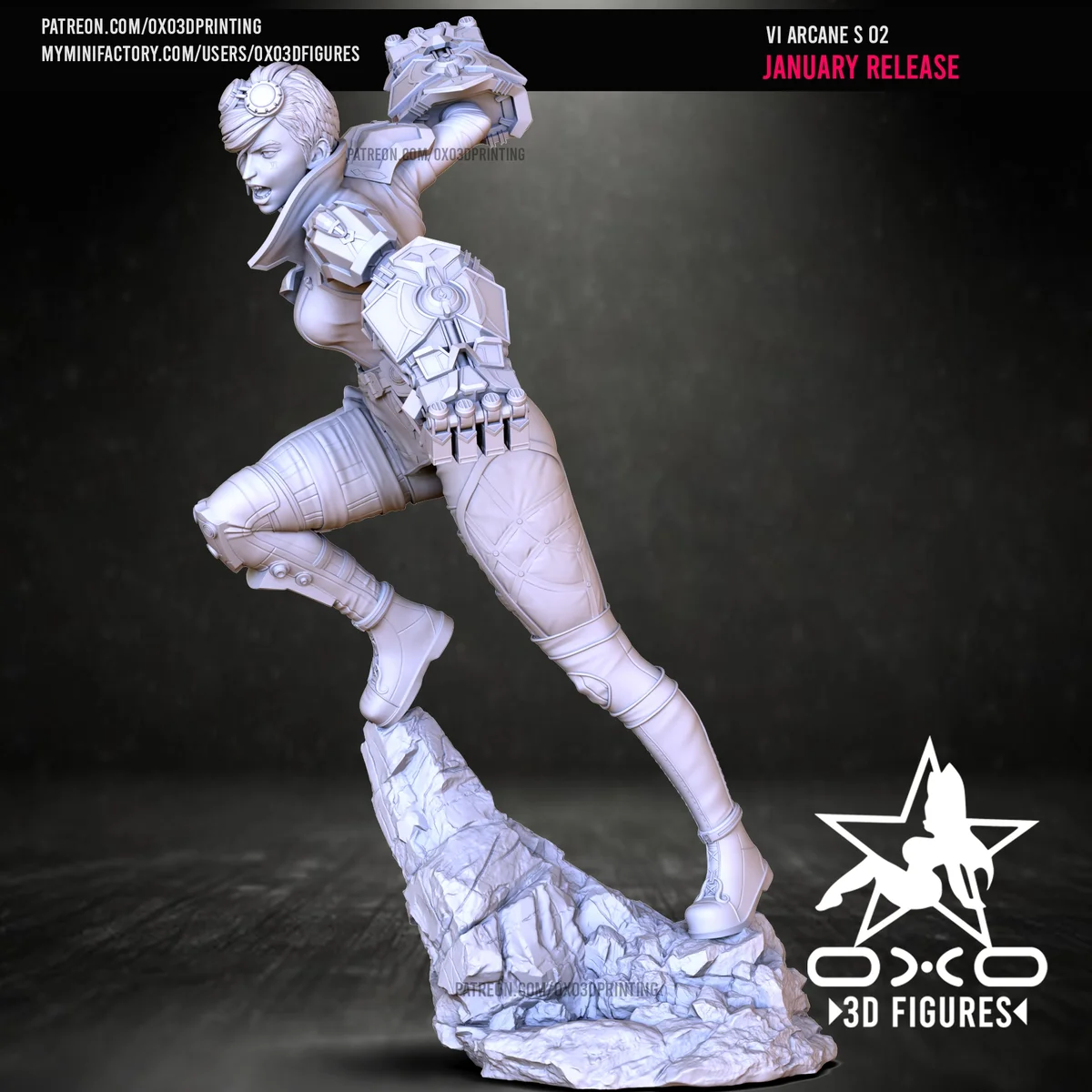 Vi Arcane | Fan Art | 3D Printed Resin Model Garage Kit | *Un-Painted* | OXO3D 7
