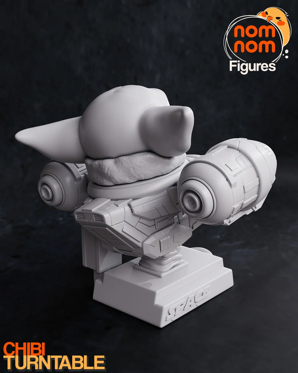 Chibi Grogu | Fan Art | 3D Printed Resin Model Garage Kit | *Un-Painted* | Nomnom 5