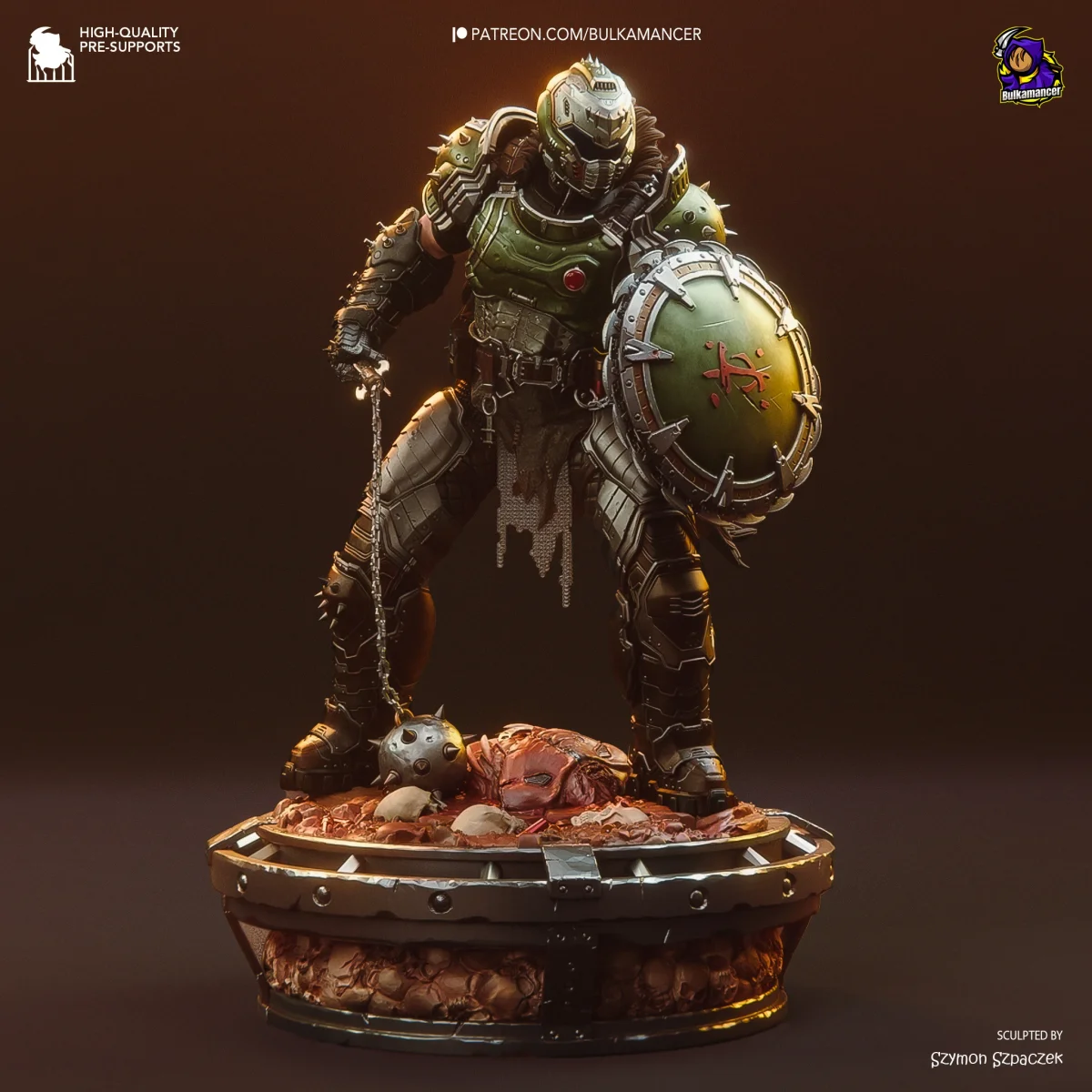 Doom Slayer | Fan Art | 3D Printed Resin Model Garage Kit | *Un-Painted* | Bulkamancer 3