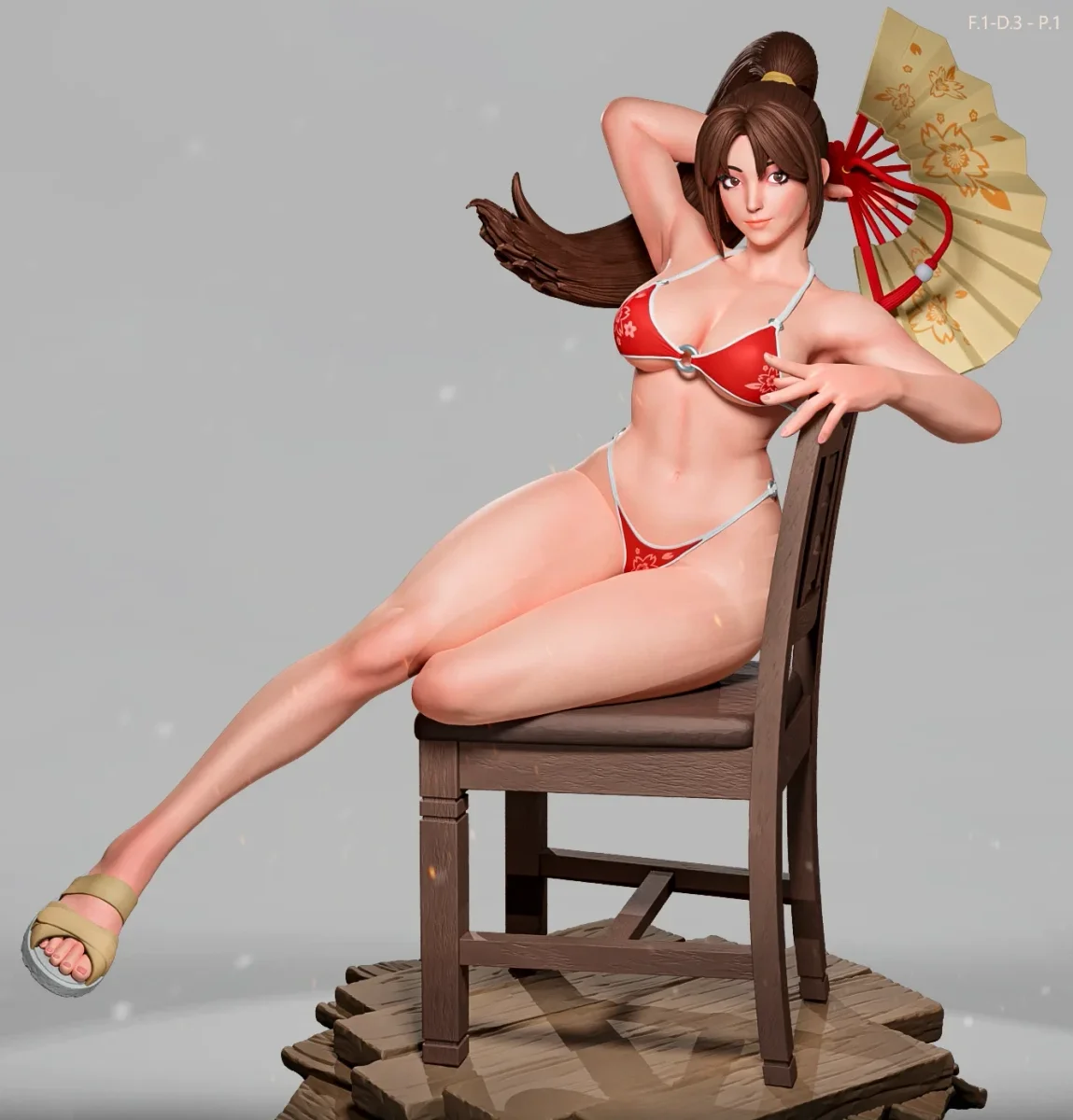 Mai Shiranui (Dress 3 Pose 1) | Fan Art | 3D Printed Resin Model Garage Kit | *Un-Painted* | ES Monster 5