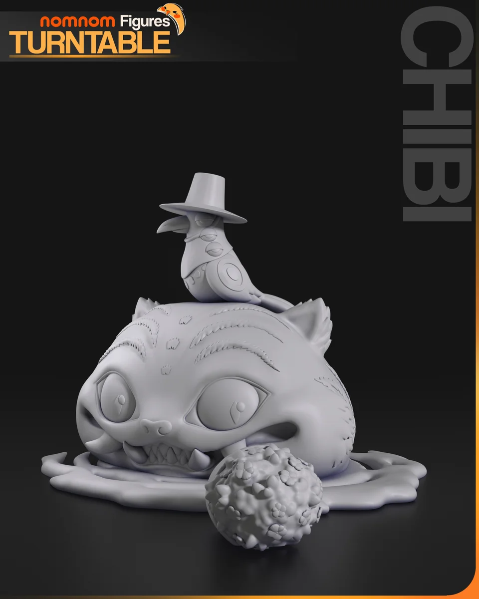 Chibi Derpy Tiger | Fan Art | 3D Printed Resin Model Garage Kit | *Un-Painted* | Nomnom 6