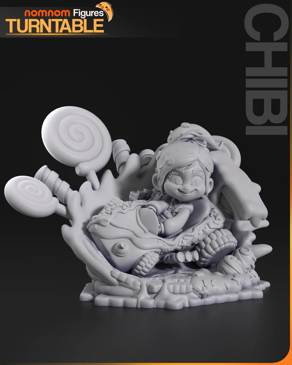 Chibi Vanellope | Fan Art | 3D Printed Resin Model Garage Kit | *Un-Painted* | Nomnom 5