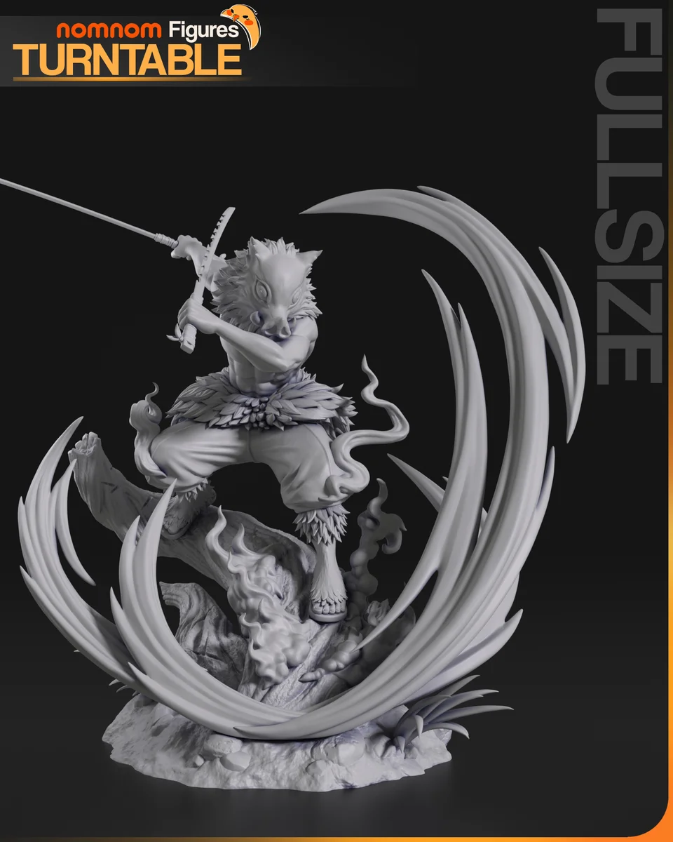 Inosuke | Fan Art | 3D Printed Resin Model Garage Kit | *Un-Painted* | Nomnom 5