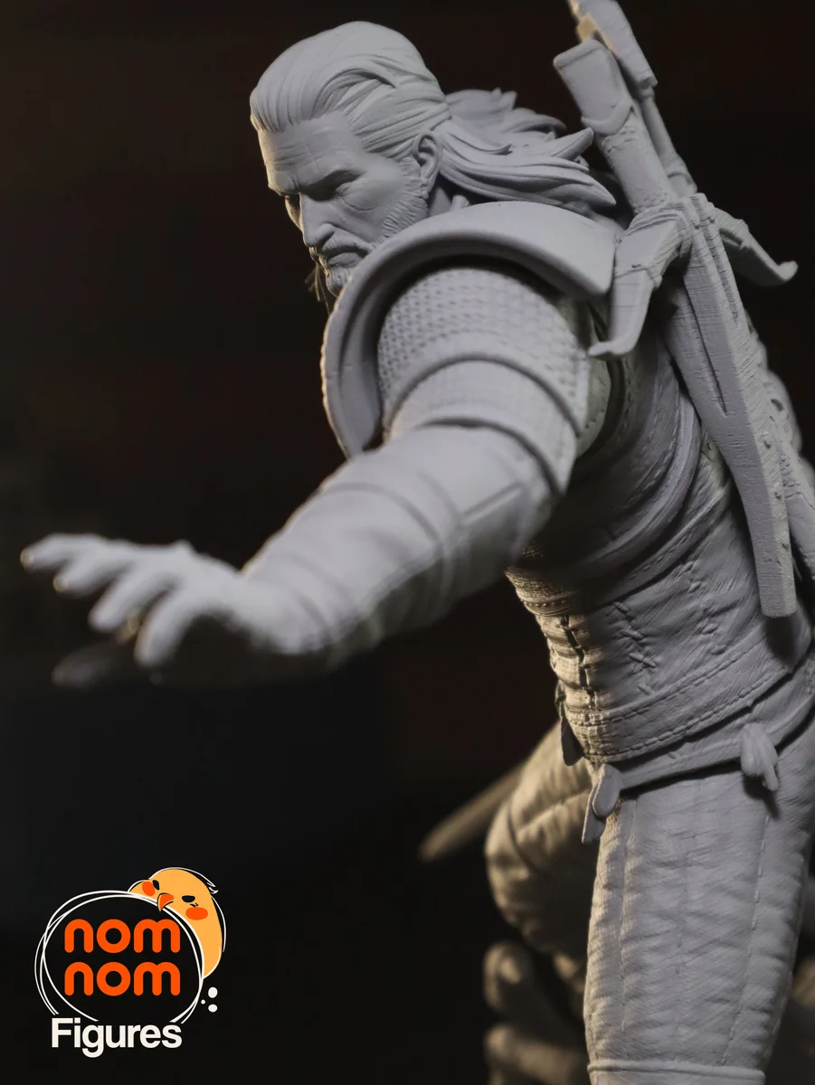 Geralt | Fan Art | 3D Printed Resin Model Garage Kit | *Un-Painted* | Nomnom 18