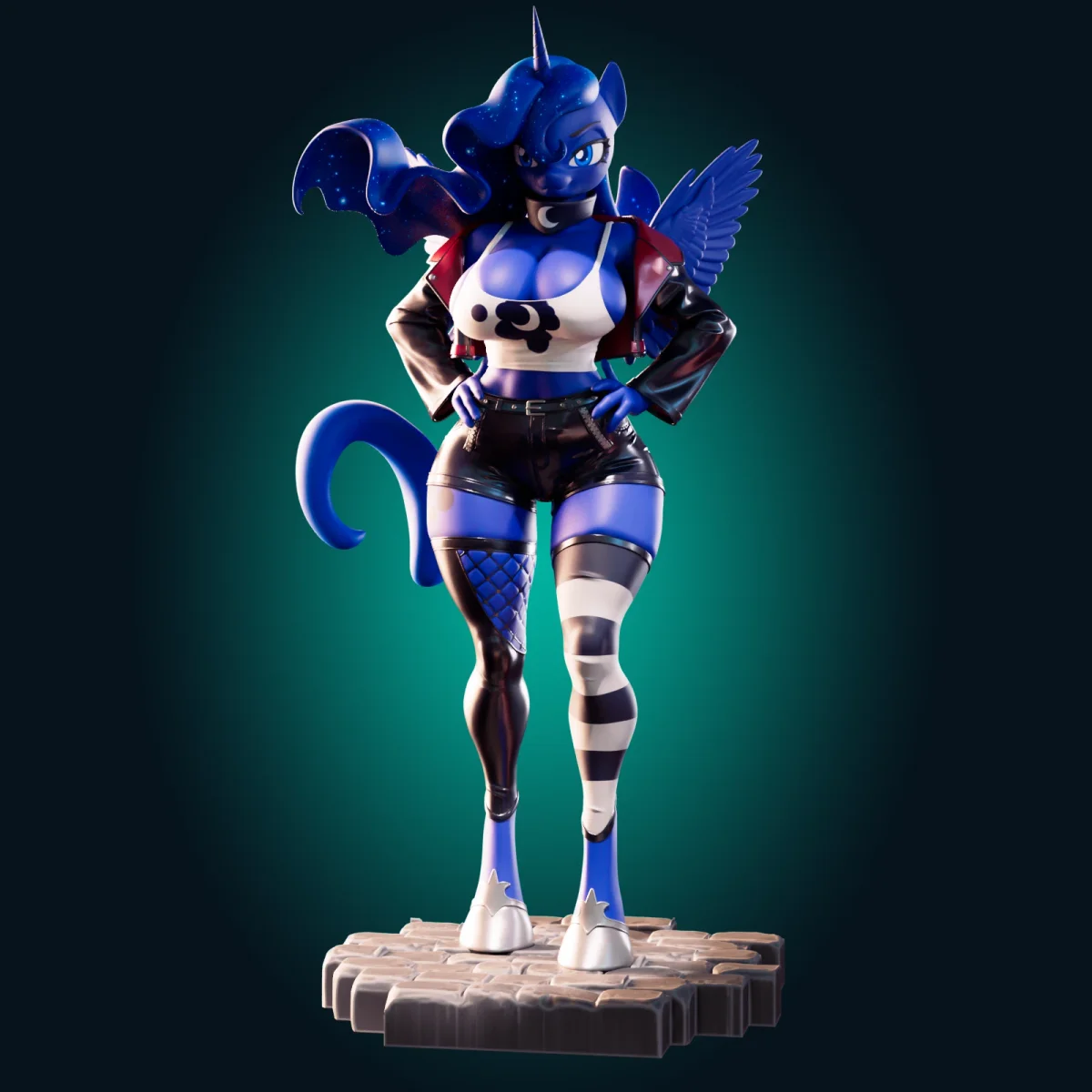 Luna | Fan Art | 3D Printed Resin Model Garage Kit | *Un-Painted* | Officer Rhu