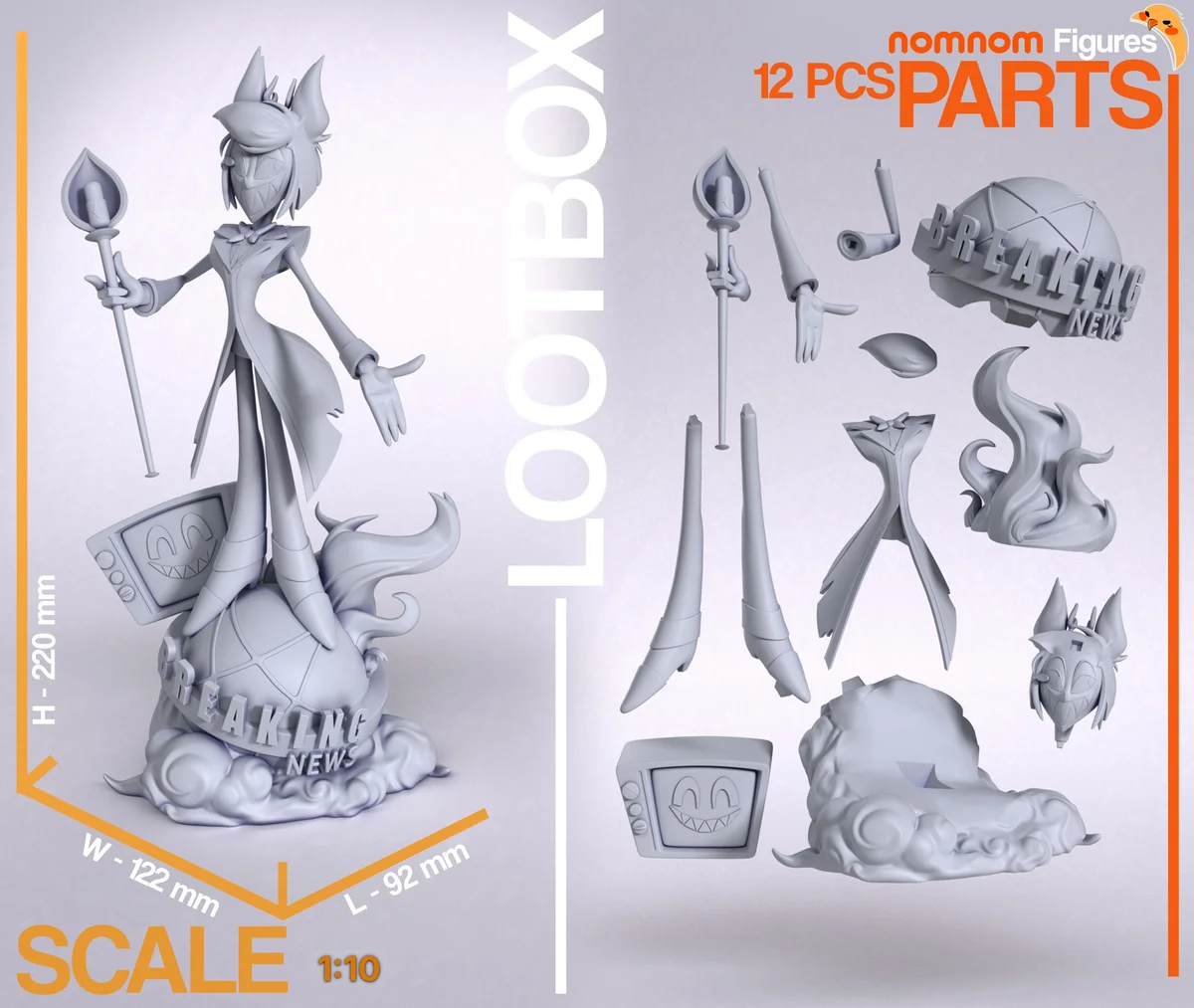 Alastor | Fan Art | 3D Printed Resin Model Garage Kit | *Un-Painted* | Nomnom 3