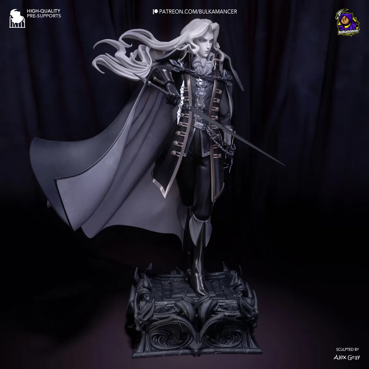 Alucard | Fan Art | 3D Printed Resin Model Garage Kit | *Un-Painted* | Bulkamancer 4