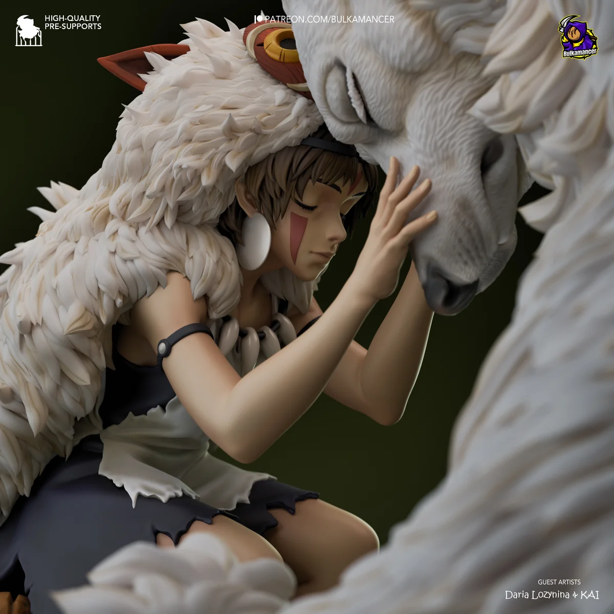 San | Fan Art | 3D Printed Resin Model Garage Kit | *Un-Painted* | Bulkamancer 5