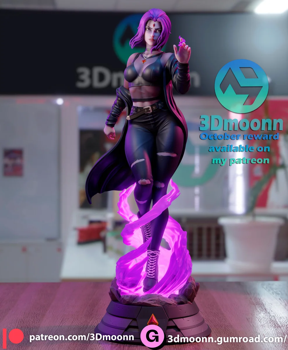 Raven | Fan Art | 3D Printed Resin Model Garage Kit | *Un-Painted* | 3DMoonn 4