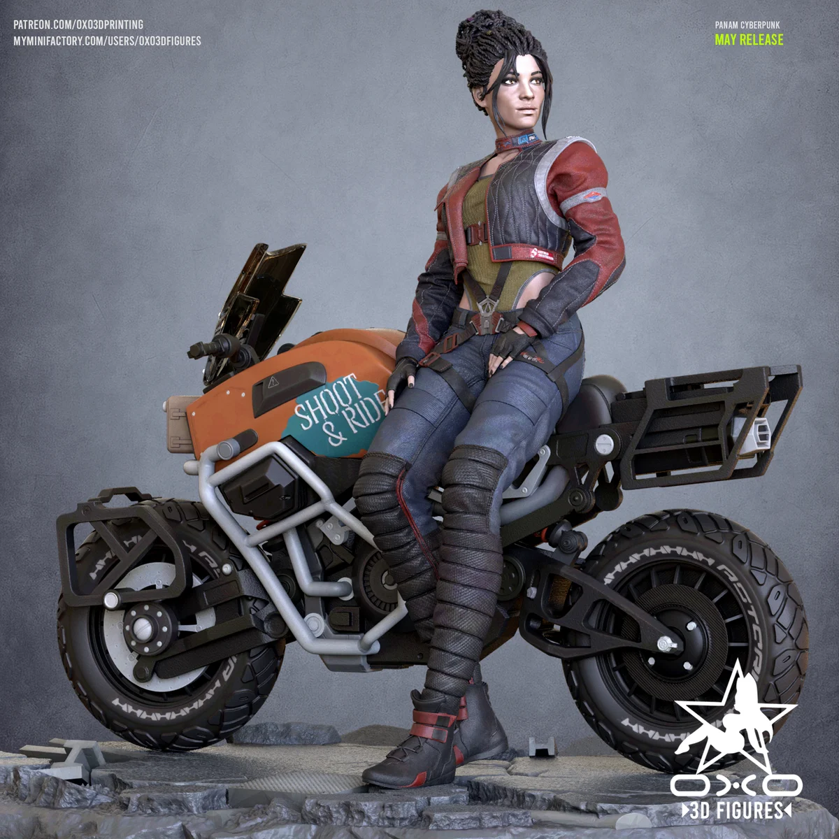 Panam Cyberpunk | Fan Art | 3D Printed Resin Model Garage Kit | *Un-Painted* | OXO3D 3