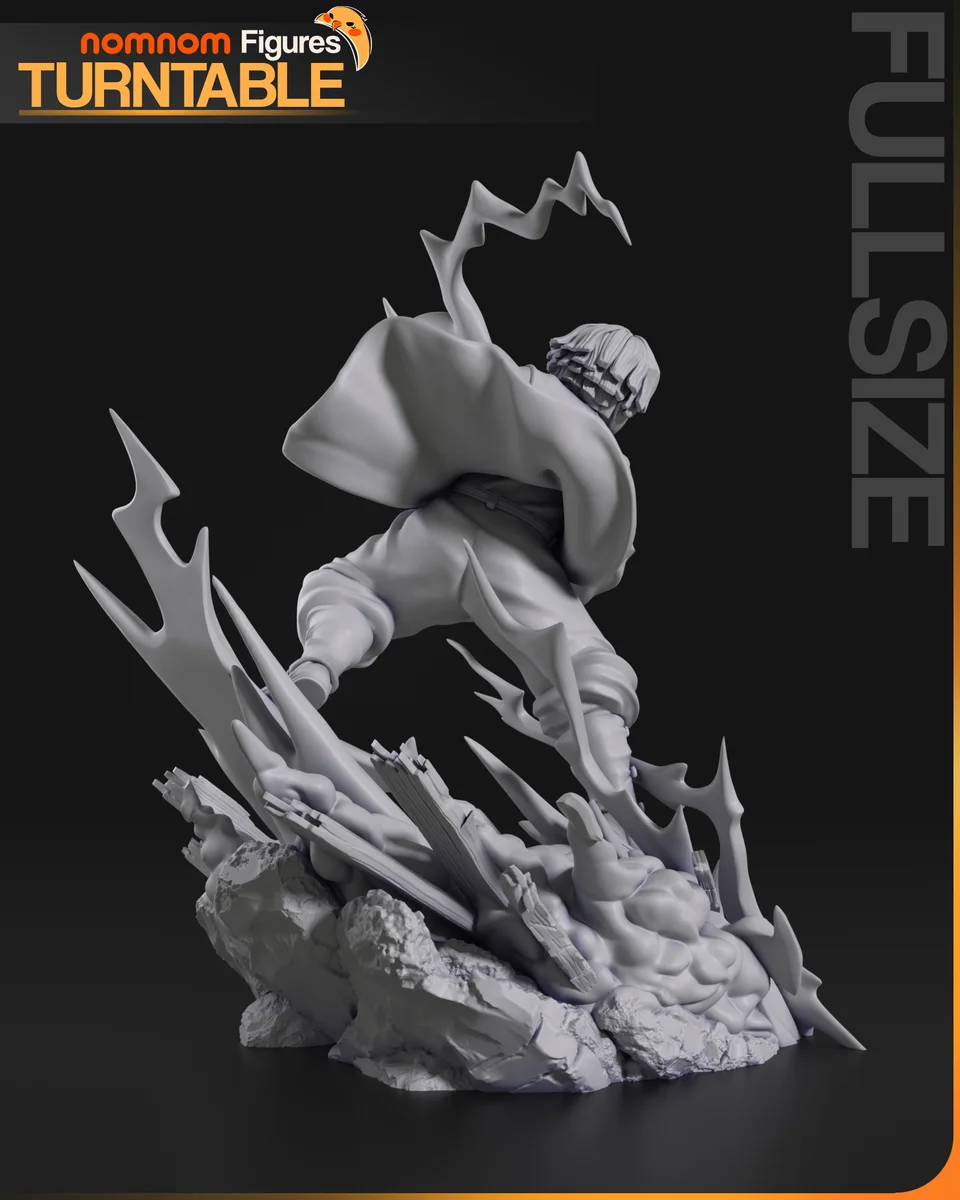 Zenitsu | Fan Art | 3D Printed Resin Model Garage Kit | *Un-Painted* | Nomnom 7