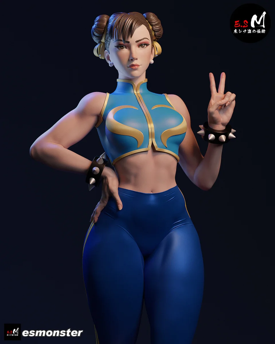 Chun-Li | Fan Art | 3D Printed Resin Model Garage Kit | *Un-Painted* | ES Monster