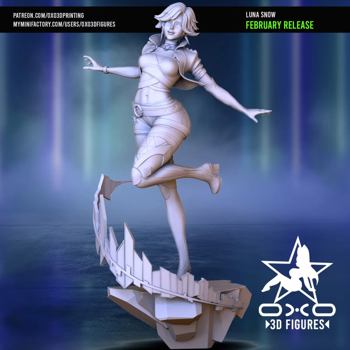Luna Snow | Fan Art | 3D Printed Resin Model Garage Kit | *Un-Painted* | OXO3D 4