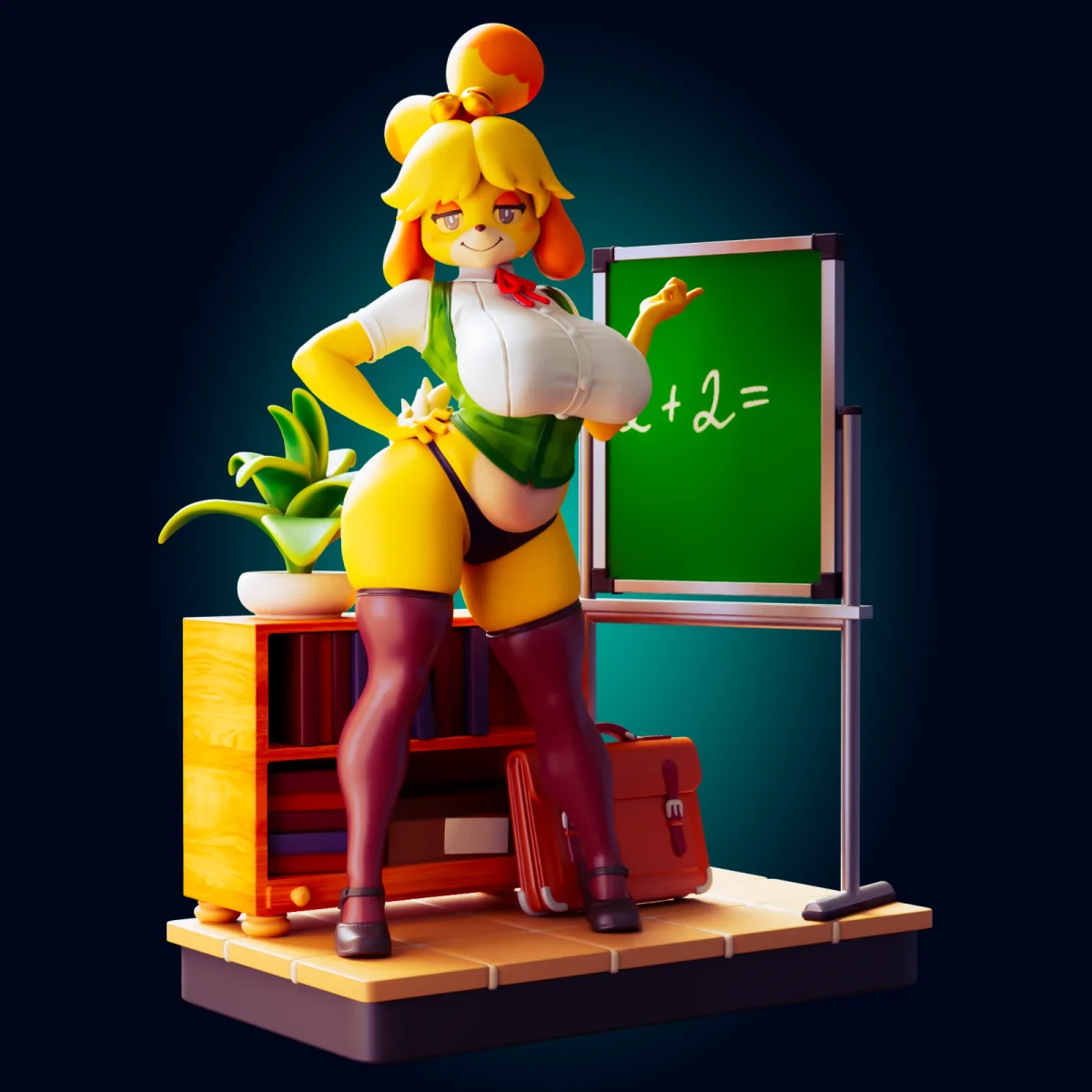 Dog Girl | Fan Art | 3D Printed Resin Model Garage Kit | *Un-Painted* | Officer Rhu 3