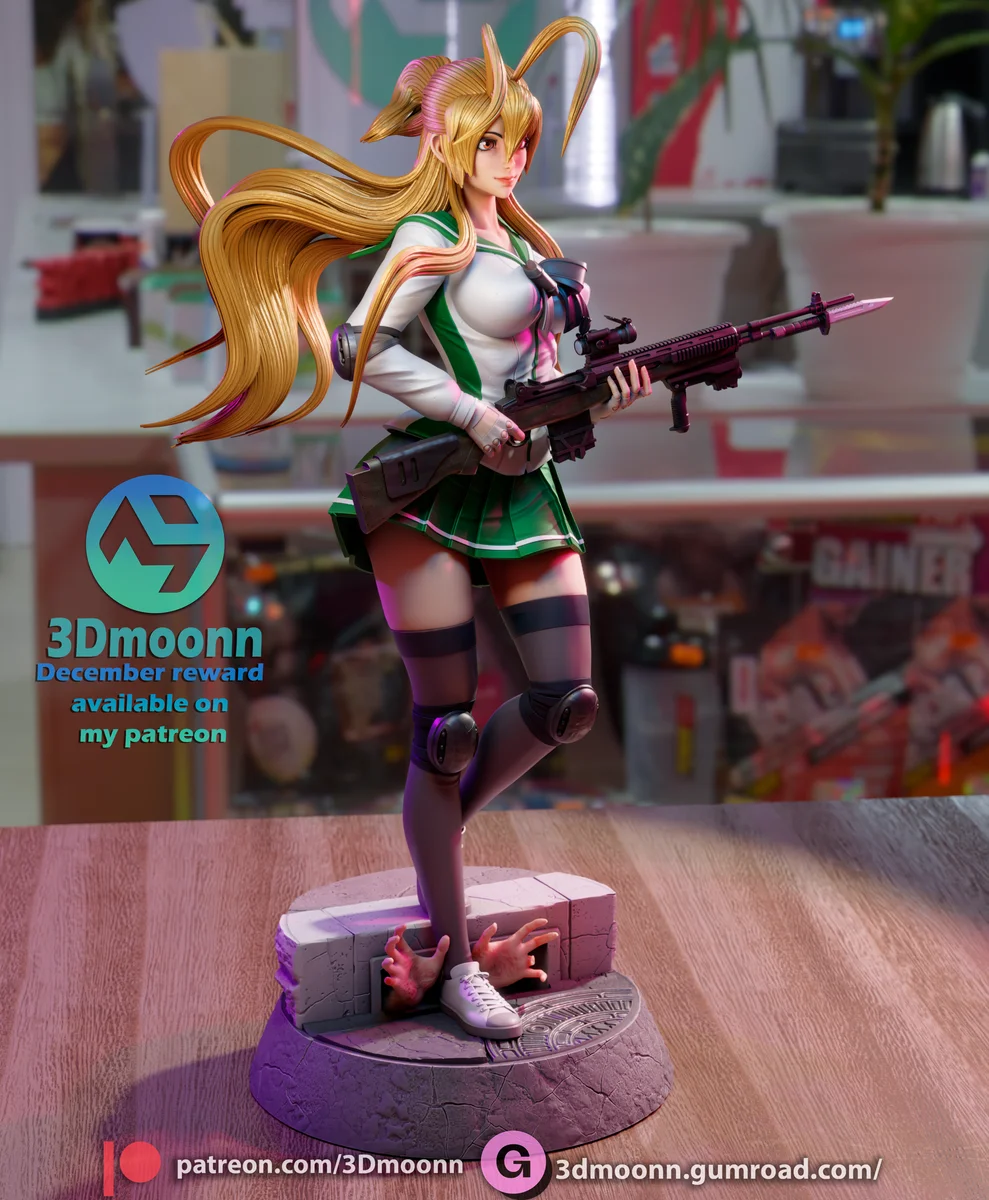 Rei Miyamoto | Fan Art | 3D Printed Resin Model Garage Kit | *Un-Painted* | 3DMoonn 3