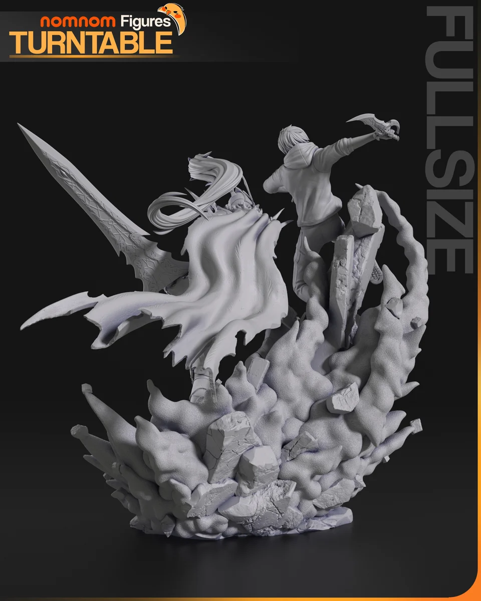 Sung Jin Woo vs. Igris | Fan Art | 3D Printed Resin Model Garage Kit | *Un-Painted* | Nomnom 7