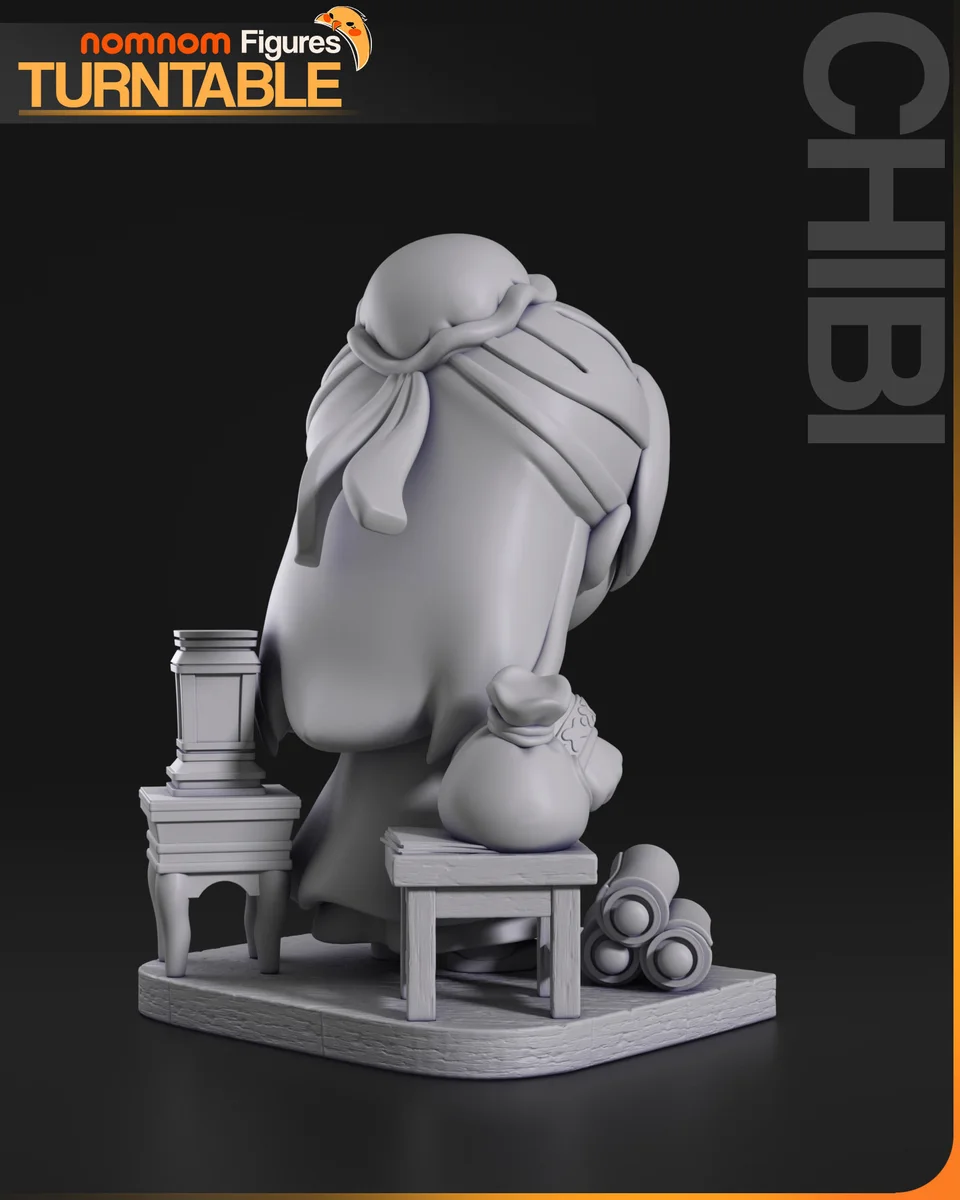 Chibi Jinshi | Fan Art | 3D Printed Resin Model Garage Kit | *Un-Painted* | Nomnom 6