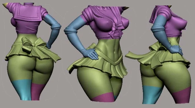 Sailor Girl | Fan Art | 3D Printed Resin Model Garage Kit | *Un-Painted* | Digital Dark 7