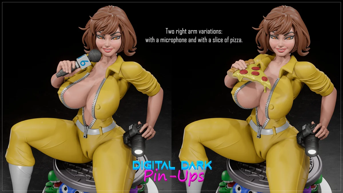 Turtle Girl | Fan Art | 3D Printed Resin Model Garage Kit | *Un-Painted* | Digital Dark 3