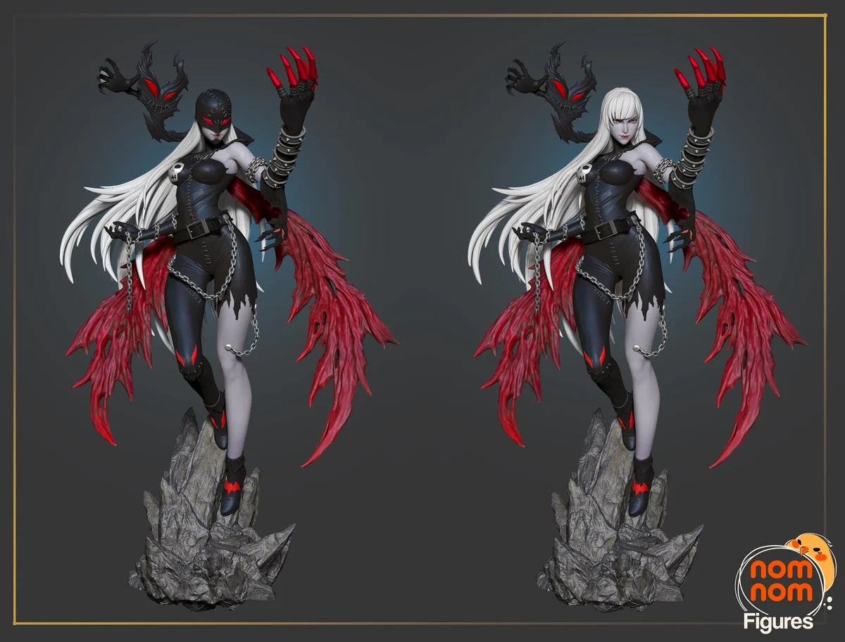 Lady Devimon | Fan Art | 3D Printed Resin Model Garage Kit | *Un-Painted* | Nomnom 4
